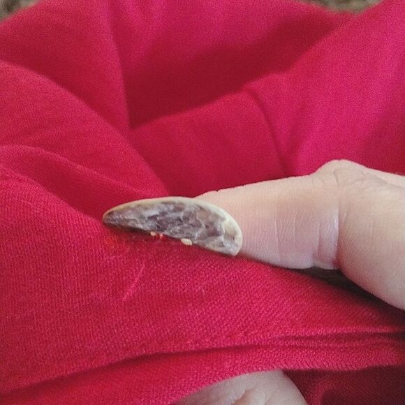 Fridaze Women's Size Small 100% Linen Solid Red Flowy Blouse Button up Top - Picture 9 of 11